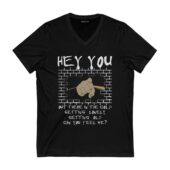 Hey You Out There In Front Vneck Black - OtherBrick
