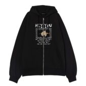 Hey You Out There In Front Ziphoodie Black - OtherBrick