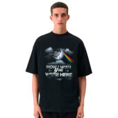 How Wish You Were Here Front Shirt Man Black - OtherBrick