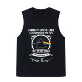 I Might Look Like I'am Listening To You Pink Floyd Front Tank Black@1x 1 - OtherBrick