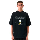 I Love Pink Floyd Snoopy Front Shirt Man Black - OtherBrick