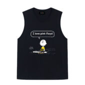 I Love Pink Floyd Snoopy Front Tank Black - OtherBrick