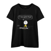 I Love Pink Floyd Snoopy Front Wtee Black - OtherBrick