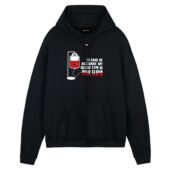 In Case Of Accident My Blood Type Is Pink Floyd Front Hoodie Black - OtherBrick