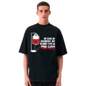 In Case Of Accident My Blood Type Is Pink Floyd Front Shirt Man Black 1 - OtherBrick