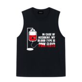 In Case Of Accident My Blood Type Is Pink Floyd Front Tank Black - OtherBrick