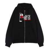 In Case Of Accident My Blood Type Is Pink Floyd Front Ziphoodie Black - OtherBrick