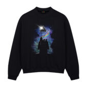 Is There Anybody Out There Pink Floyd Snoopy Front Sweatshirt Black - OtherBrick