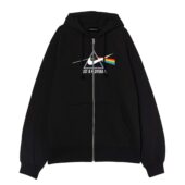 Just A Floydian Front Ziphoodie Black - OtherBrick