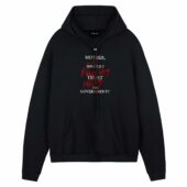 No Fuking Way, Mother Should I Trust The Goverment Pink Floyd Front Hoodie Black - OtherBrick