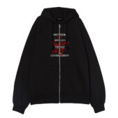 No Fuking Way, Mother Should I Trust The Goverment Pink Floyd Front Ziphoodie Black - OtherBrick
