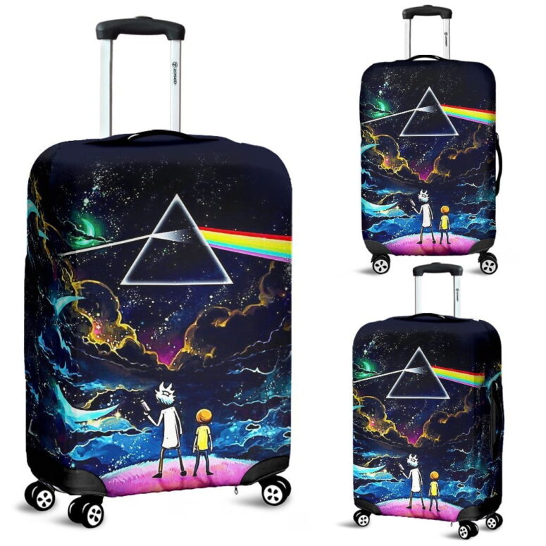 Rick and Morty The Dark Side Of The Moon Pink Floyd Luggage Cover Rick and Morty The Dark Side Of The Moon Pink Floyd Luggage Cover