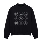 Pink Floyd Album Simple Icon Front Sweatshirt Black - OtherBrick