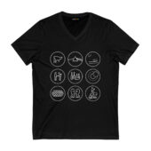Pink Floyd Album Simple Icon Front Vneck Black - OtherBrick