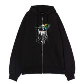 Pink Floyd Darth Vader The Dark Side Of The Death Star Front Ziphoodie Black - OtherBrick