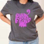 Pink Floyd Flying Pig Animals Front Shirt Woman Grey - OtherBrick