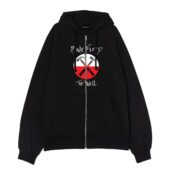 Pink Floyd The Wall Logo Front Ziphoodie Black - OtherBrick