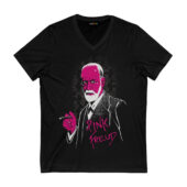 Pink Freud The Dark Side Of The Moon Pink Floyd Front Vneck Black - OtherBrick