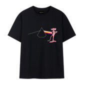 Pink Panther Dark Side Of The Moon Pink Floyd Front Tshirt Black - OtherBrick