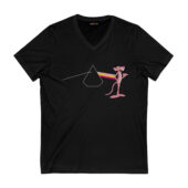 Pink Panther Dark Side Of The Moon Pink Floyd Front Vneck Black - OtherBrick