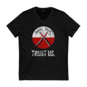 Roger Waters The Wall Trust Us Front Vneck Black - OtherBrick