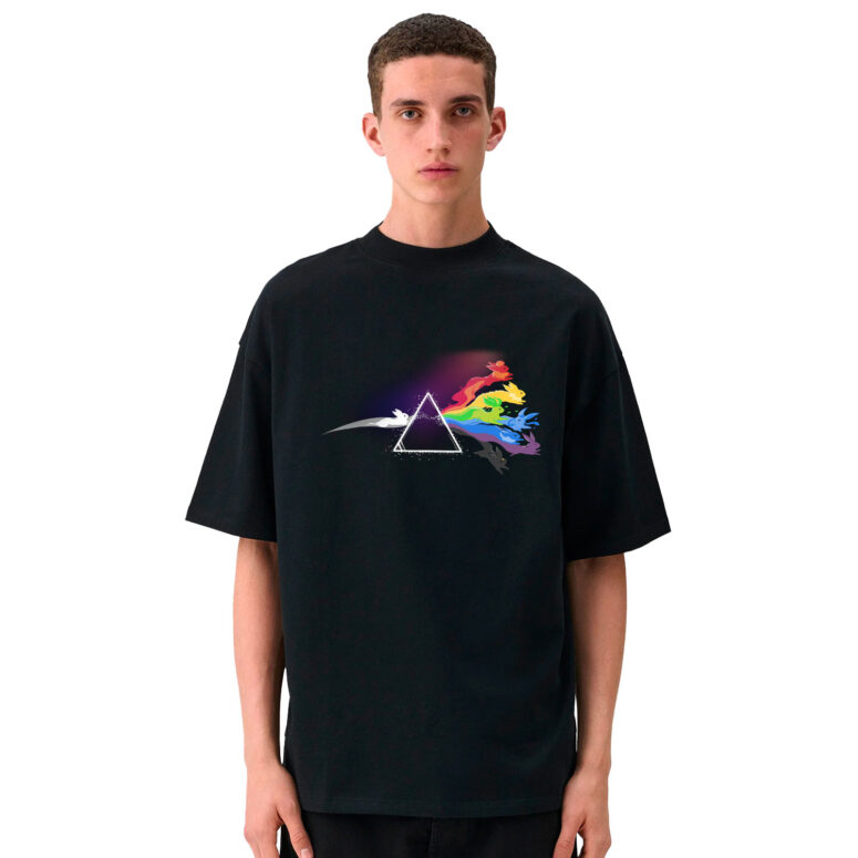 Eeve Evolution Dark Side Of The Moon Pokemon Pink Floyd Shirt