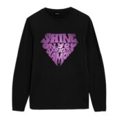 Shine On You Crazy Diamond 3d Typo Pink Floyd Front Longsleeve Black - OtherBrick