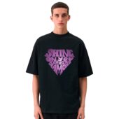 Shine On You Crazy Diamond 3d Typo Pink Floyd Front Shirt Man Black - OtherBrick