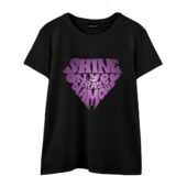 Shine On You Crazy Diamond 3d Typo Pink Floyd Front Wtee Black - OtherBrick