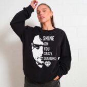 Shine On You Crazy Diamond Nick Mason Front Sweater Woman Black - OtherBrick