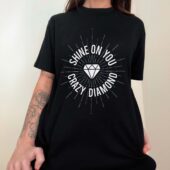 Shine On You Crazy Diamond Pink Floyd Front Shirt Woman Black - OtherBrick