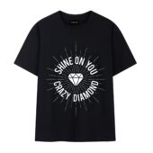 Shine On You Crazy Diamond Pink Floyd Front Tshirt Black - OtherBrick