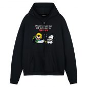 Snoopy Charlie Brown We Are Never Too Old To Listen To Pink Floyd Front Hoodie Black - OtherBrick