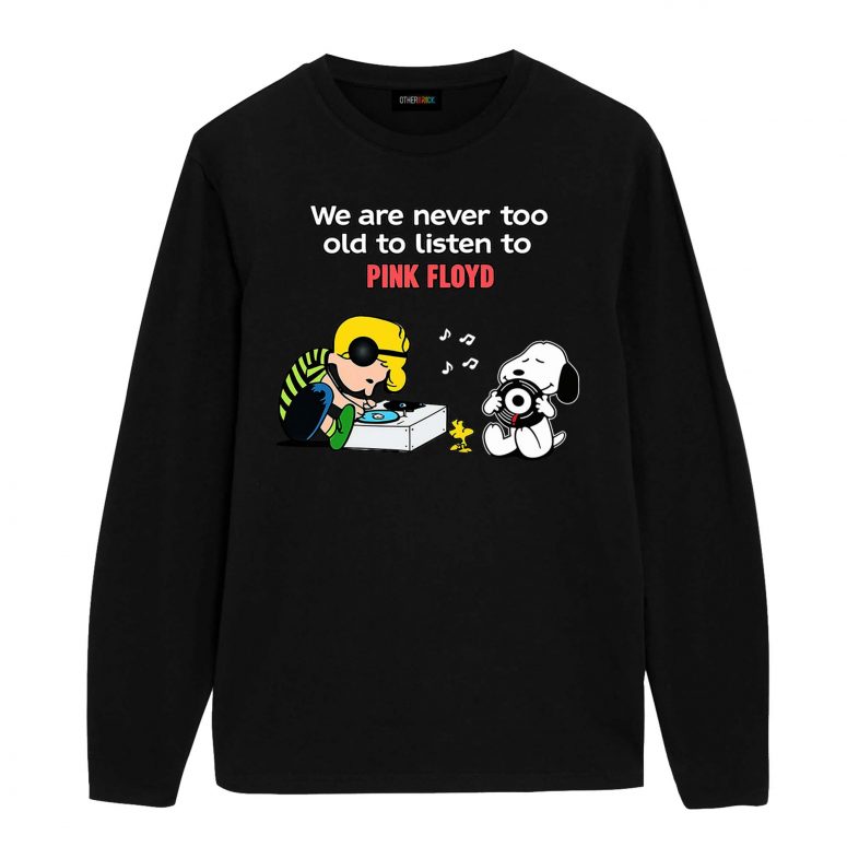 Snoopy Charlie Brown We Are Never Too Old To Listen To Pink Floyd Shirt