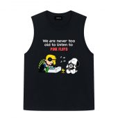 Snoopy Charlie Brown We Are Never Too Old To Listen To Pink Floyd Front Tank Black - OtherBrick