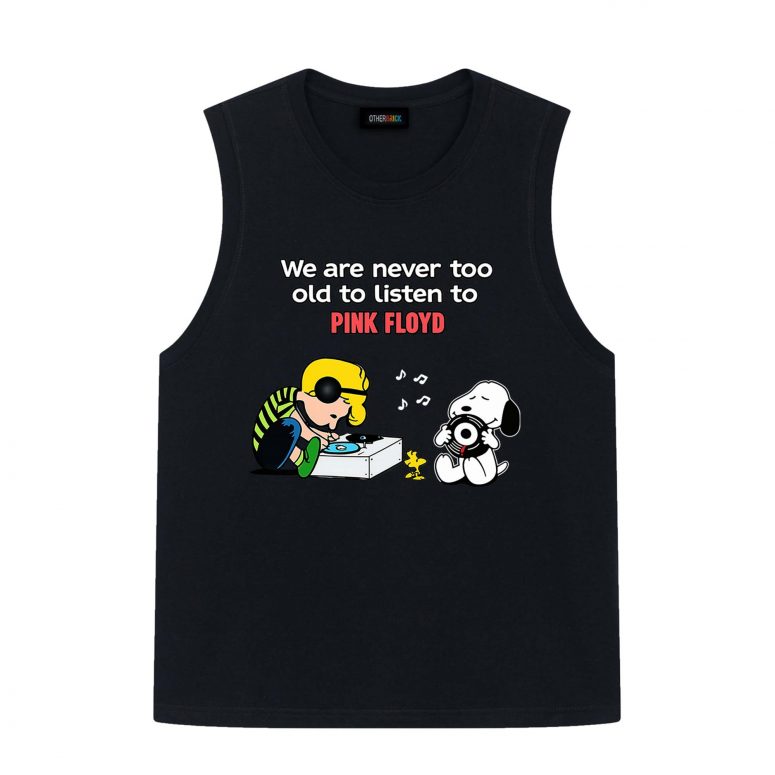 Snoopy Charlie Brown We Are Never Too Old To Listen To Pink Floyd Shirt