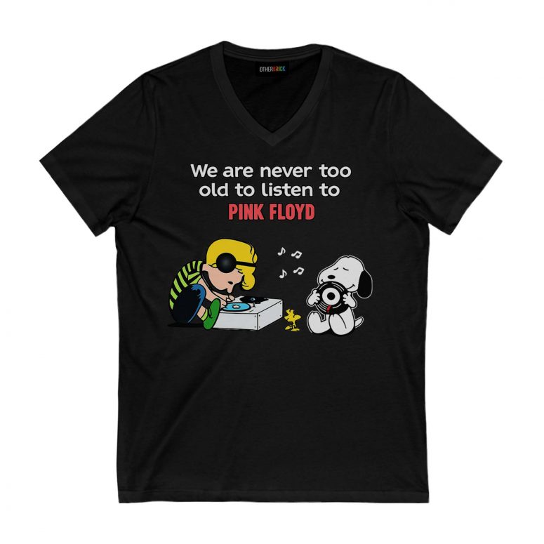 Snoopy Charlie Brown We Are Never Too Old To Listen To Pink Floyd Shirt