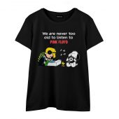 Snoopy Charlie Brown We Are Never Too Old To Listen To Pink Floyd Front Wtee Black - OtherBrick