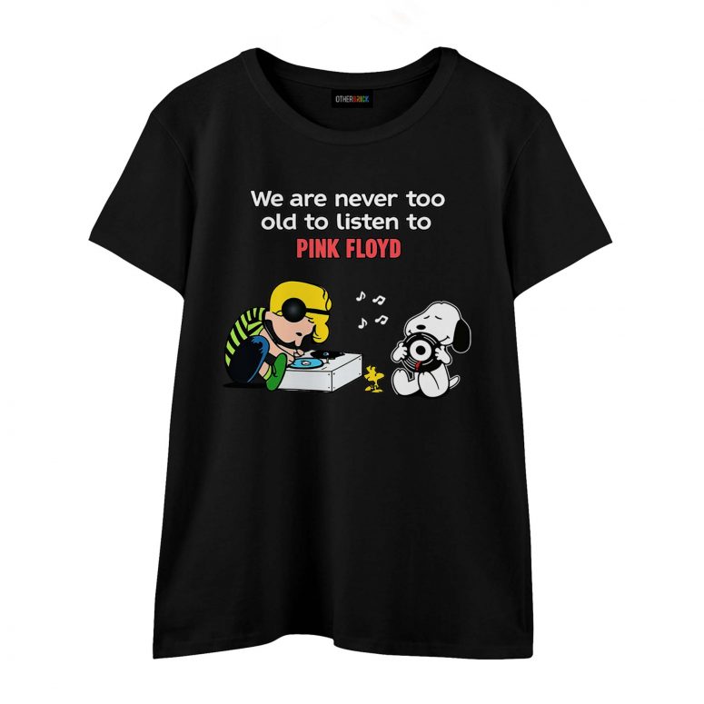 Snoopy Charlie Brown We Are Never Too Old To Listen To Pink Floyd Shirt