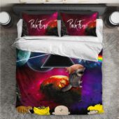 Snoopy Dark Side Of The Moon Eclipse Galaxy Bedding Set Mockup 1 - OtherBrick