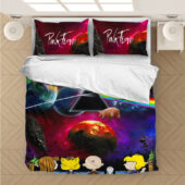 Snoopy Dark Side Of The Moon Eclipse Galaxy Bedding Set Mockup 4 - OtherBrick