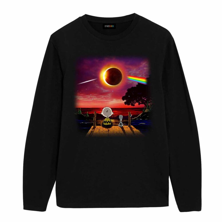 Snoopy Dark side of the moon Eclipse Galaxy Pink Floyd Shirt Snoopy Dark side of the moon Eclipse Galaxy Pink Floyd Shirt