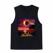 Snoopy Dark Side Of The Moon Eclipse Galaxy Front Tank Black - OtherBrick
