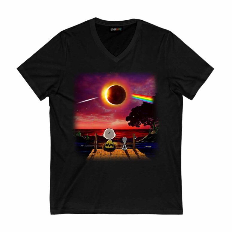 Snoopy Dark side of the moon Eclipse Galaxy Pink Floyd Shirt Snoopy Dark side of the moon Eclipse Galaxy Pink Floyd Shirt