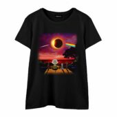 Snoopy Dark Side Of The Moon Eclipse Galaxy Front Wtee Black - OtherBrick