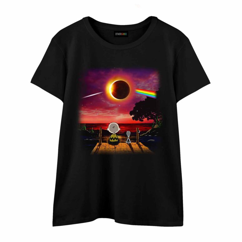 Snoopy Dark side of the moon Eclipse Galaxy Pink Floyd Shirt Snoopy Dark side of the moon Eclipse Galaxy Pink Floyd Shirt
