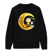 Snoopy I Love The Dark Side Of The Moon Front Longsleeve Black - OtherBrick