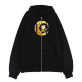Snoopy I Love The Dark Side Of The Moon Front Ziphoodie Black - OtherBrick