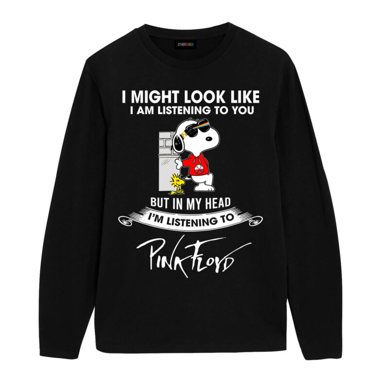 Snoopy Woodstock Listening to Pink Floyd DSTOM The Wall Shirt Snoopy Woodstock Listening to Pink Floyd DSTOM The Wall Shirt