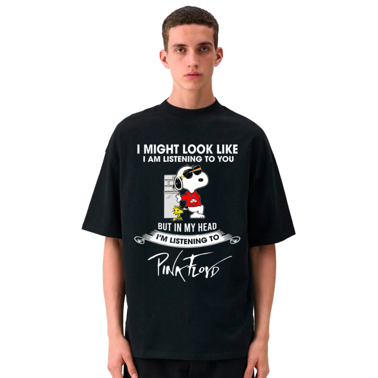 Snoopy Woodstock Listening to Pink Floyd DSTOM The Wall Shirt Snoopy Woodstock Listening to Pink Floyd DSTOM The Wall Shirt